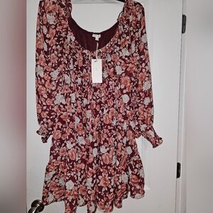 By the RIVER DRESS SZ. M beautiful roses